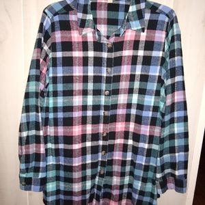 NEW Woman Within Size 14/16 M Flannel Shirt